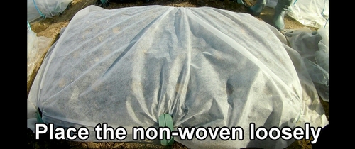 Place the non-woven fabric loosely