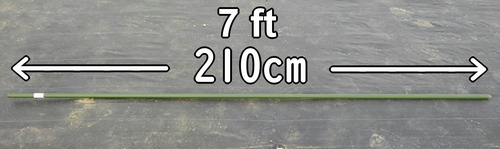 The length of the stakes is 210cm (7 ft)
