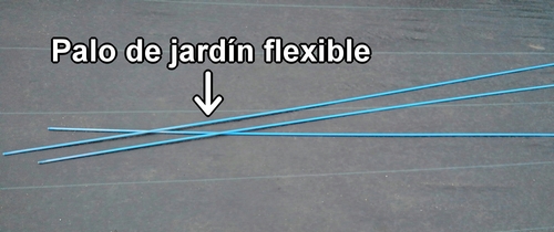 Palo de jardín flexible