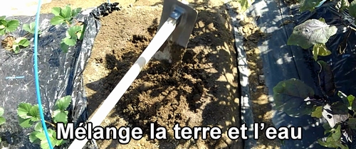 Mélange la terre et l’eau