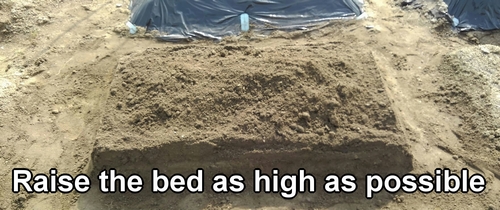 Raise the bed as high as possible