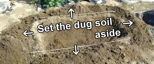 Set the dug soil aside