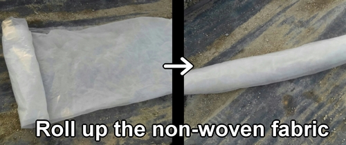 Roll up the non-woven fabric