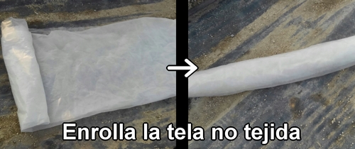 Enrolla la tela no tejida