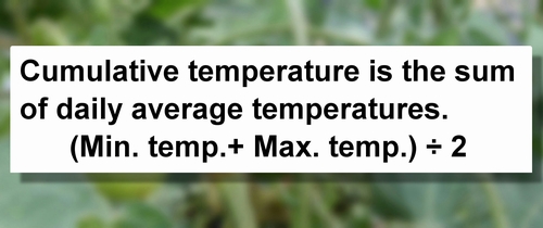 Cumulative temperature