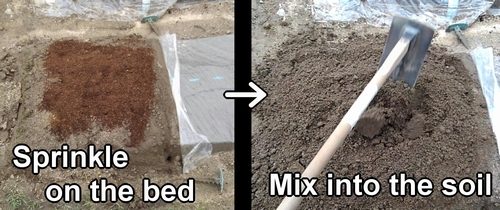 Mix organic fertilizer into the soil