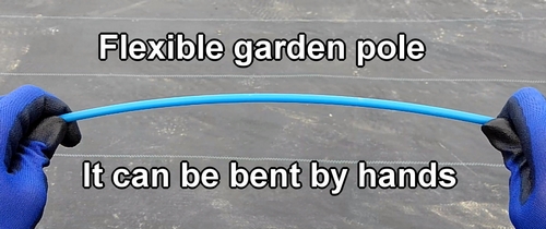Flexible garden poles for grow tunnel