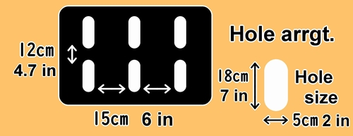 Diagram of hole placement