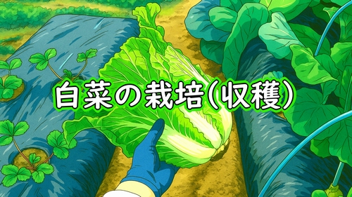 白菜の収穫(ミニ白菜・ハクサイの収穫方法)